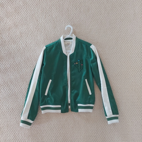 Simons Satin Bomber Jacket - Picture 1 of 2